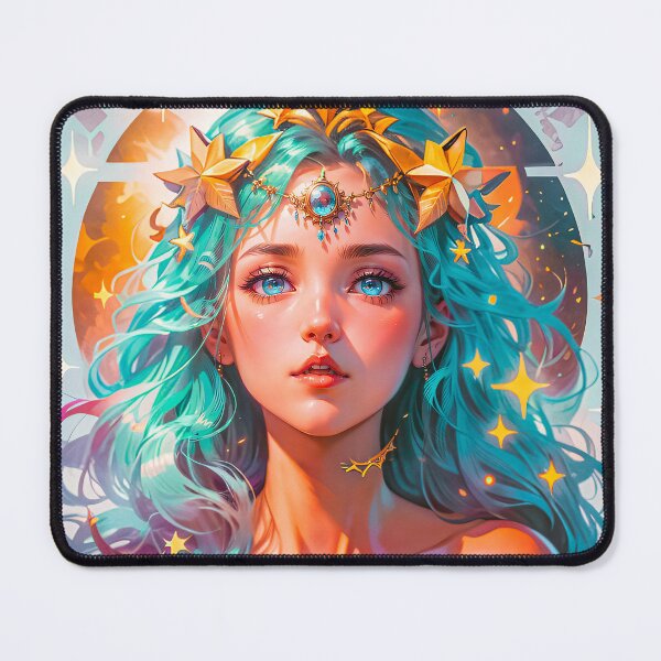 Item preview, Mystical Goddess Stars Woman Anime Digital Art designed and sold by YabaiArts.