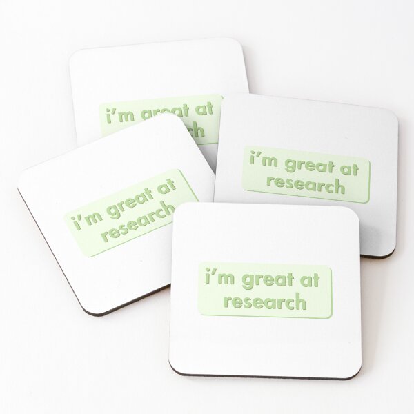 Item preview, i'm great at research - motivational for student or research or grad student - green designed and sold by StudyPuff.