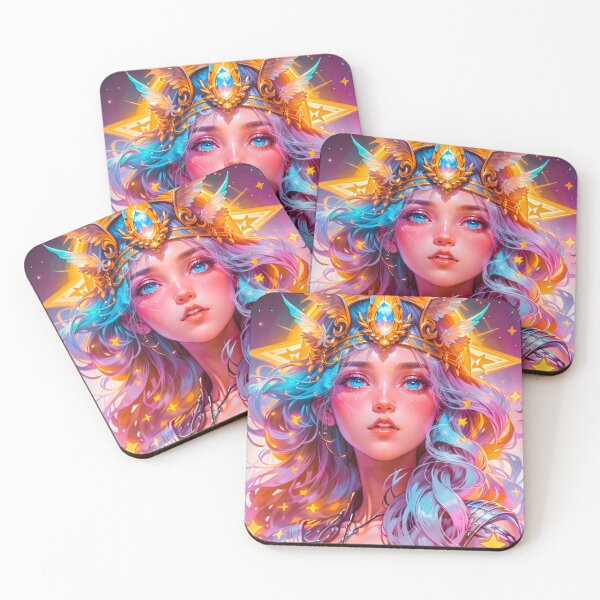 Item preview, Mystical Goddess Stars Woman Anime Digital Art designed and sold by YabaiArts.