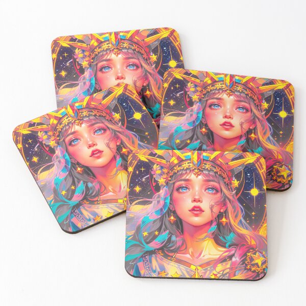 Item preview, Mystical Goddess Stars Woman Anime Digital Art designed and sold by YabaiArts.
