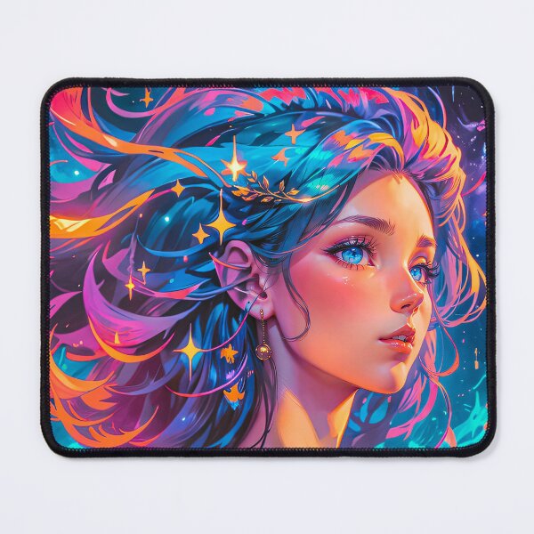Item preview, Mystical Goddess Stars Woman Anime Digital Art designed and sold by YabaiArts.