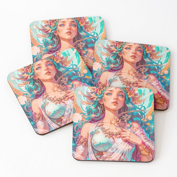 Item preview, Mystical Goddess Stars Woman Anime Digital Art designed and sold by YabaiArts.