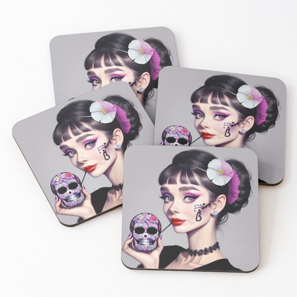 Item preview, Audrey Hepburn sugar skull Halloween special 3 designed and sold by AnimeAero.