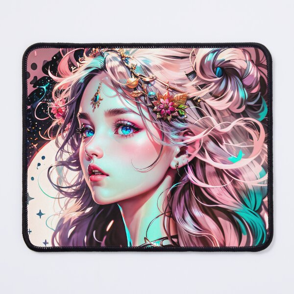 Item preview, Mystical Goddess Stars Woman Anime Digital Art designed and sold by YabaiArts.