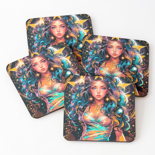 Item preview, Mystical Goddess Stars Woman Anime Digital Art designed and sold by YabaiArts.
