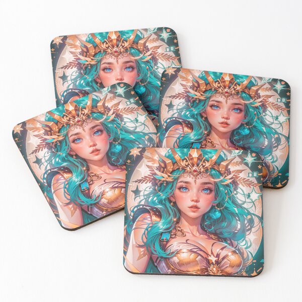 Item preview, Mystical Goddess Stars Woman Anime Digital Art designed and sold by YabaiArts.