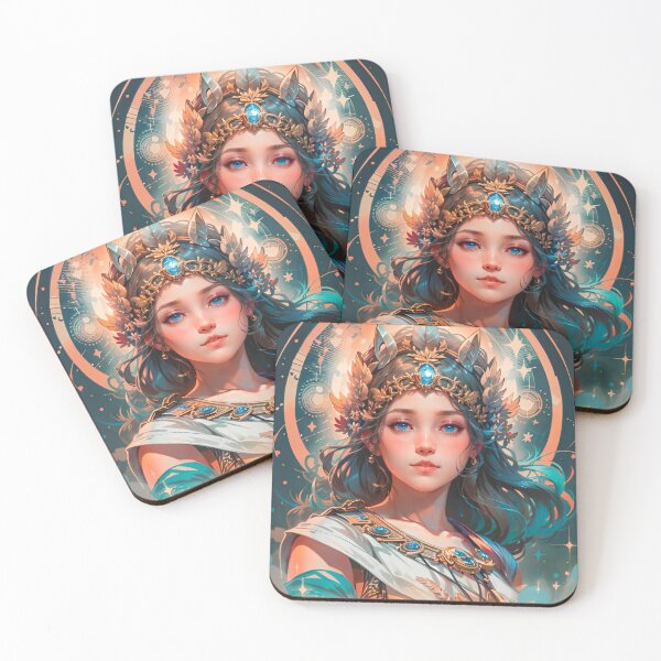 Item preview, Mystical Goddess Stars Woman Anime Digital Art designed and sold by YabaiArts.