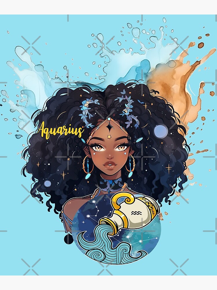 Aquarius Zodiac Sign, African American Aqua Goddess