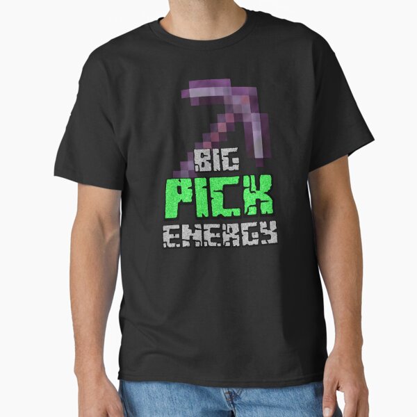 Vista previa del artículo con la obra «Diseño de Minecraft "Big Pick Energy"», diseñado y vendido por RodaAnimation.