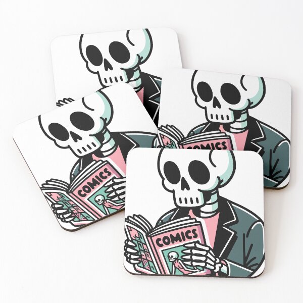 Item preview, Skeleton Reading a Comic Book designed and sold by OniumEth.