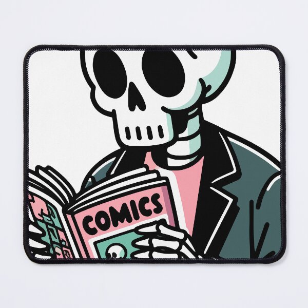 Item preview, Skeleton Reading a Comic Book designed and sold by OniumEth.