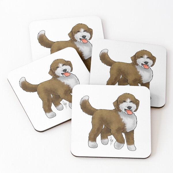 Item preview, Sheepadoodle - Brown and White designed and sold by Jennifer Stolzer.