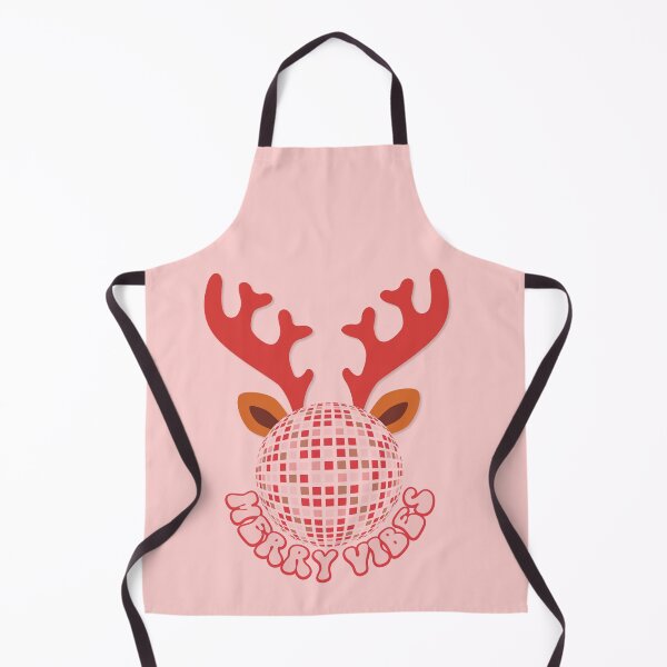 Item preview, Merry Vibes Pink Disco Ball Christmas Reindeer  designed and sold by ArtMeetsPizza.
