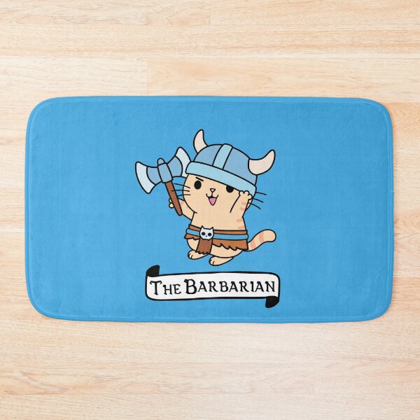 Item preview, The Barbarian | DnD Cat Barbarian | RPG Gamer Kitty designed and sold by Cute N' Nerdy Shop.
