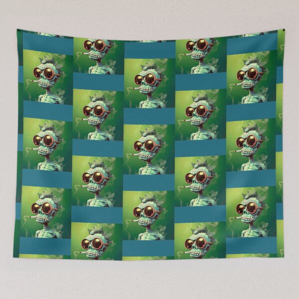 Item preview, Goofy ahh art cool skeleton smokes with glasses Long  designed and sold by sorianom.