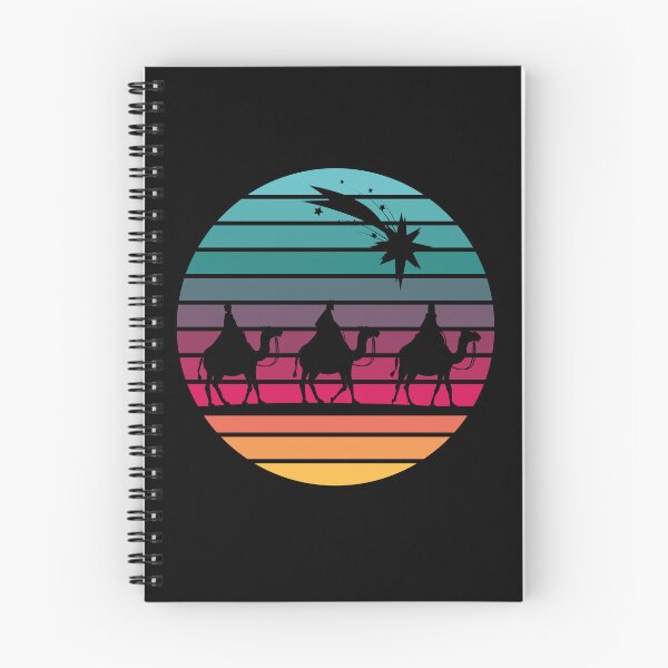 Item preview, Three Wise Men following star silhouette with retro sunset designed and sold by Brasilia.