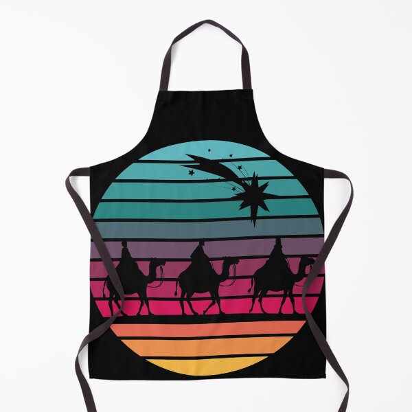 Item preview, Three Wise Men following star silhouette with retro sunset designed and sold by Brasilia.