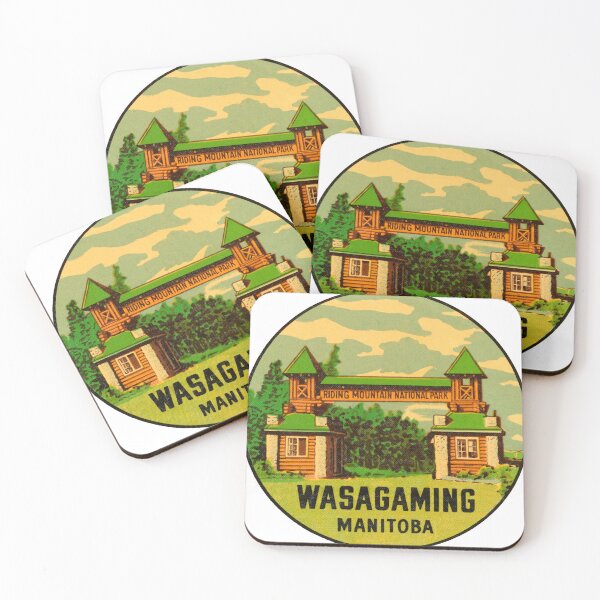 Item preview, Wasagaming Manitoba Vintage Travel Decal designed and sold by hilda74.