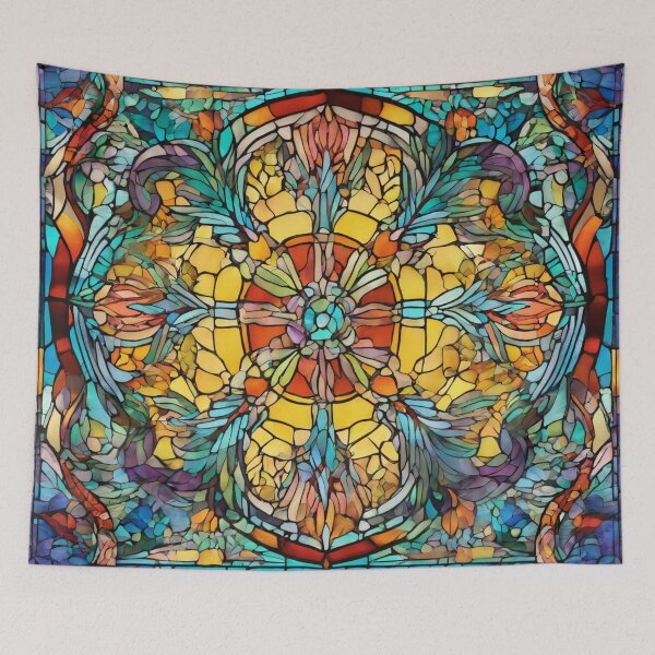 Item preview, Stained Glass Cross designed and sold by CurioQuarry.