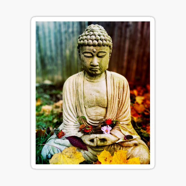 Buddha in the Garden Sticker