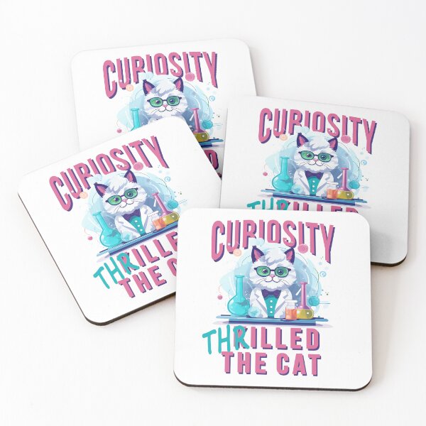 Item preview, Cat Science: Curiosity Thrilled the Cat (Scientist Cute Pun Joke) designed and sold by SpottedDesigns.
