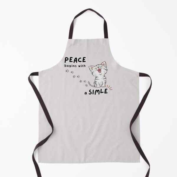 Item preview, Peace Begins with a Smile, Silver Cat's pawprints designed and sold by Mika2525-smile.