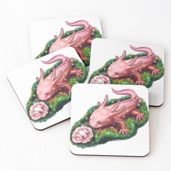 Item preview, Axolotl and treasure / Axolotl and treasure designed and sold by MoraArt85.