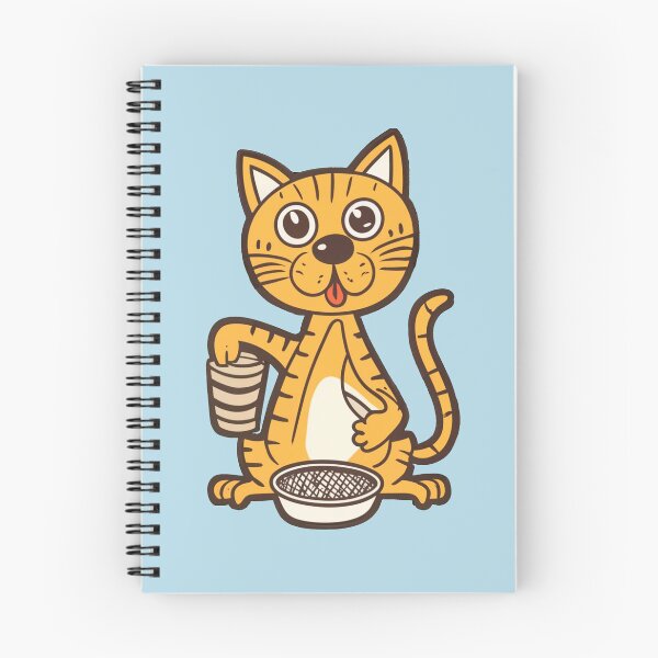 Item preview, cute and smiley orange cat sitting in its cat litter box designed and sold by The  Knick Knack Nook.