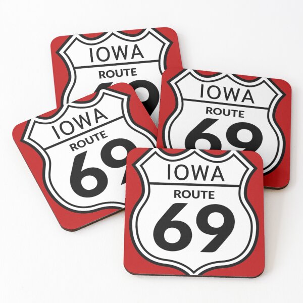 Item preview, Iowa Road Sign Route 69 designed and sold by GreenGuyTees.