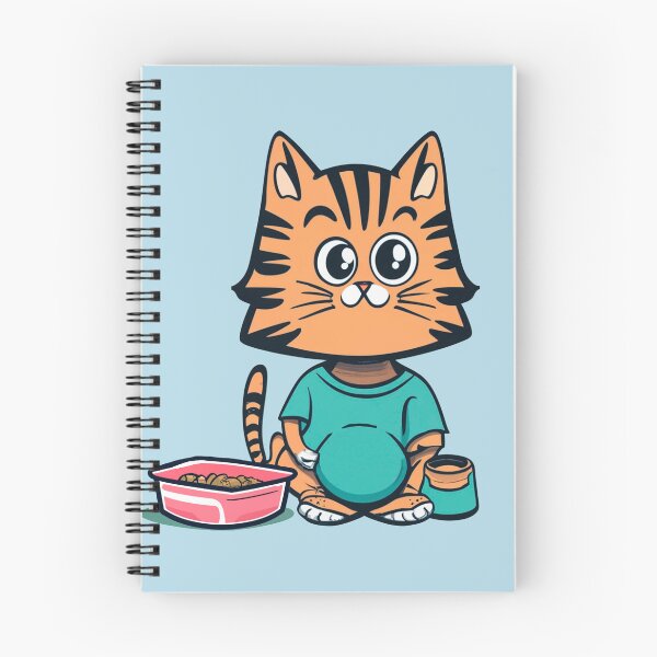 Item preview, cute and smiley orange cat sitting in its cat litter box designed and sold by The  Knick Knack Nook.