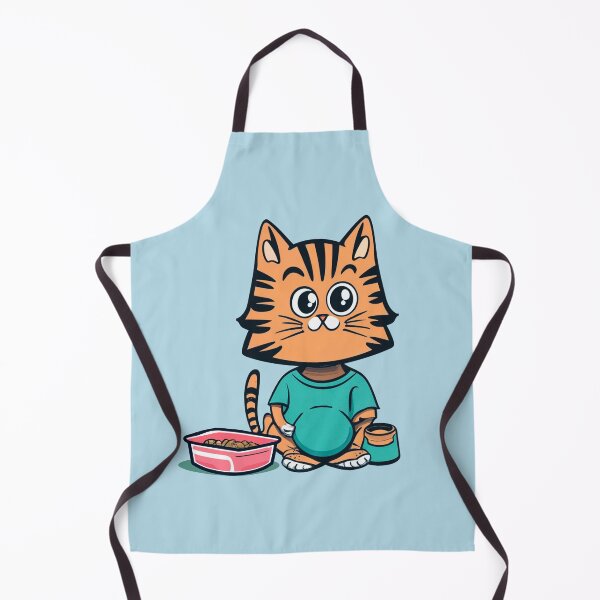 Item preview, cute and smiley orange cat sitting in its cat litter box designed and sold by The Knick Knack Nook.
