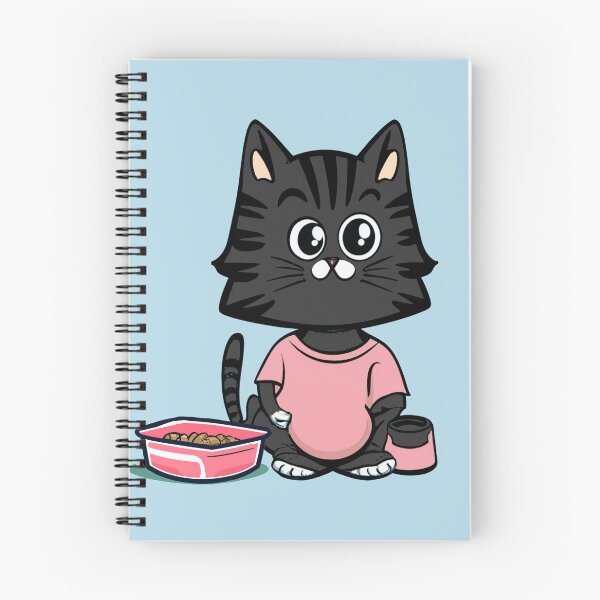 Item preview, cute and smiley black cat sitting in its cat litter box designed and sold by The  Knick Knack Nook.