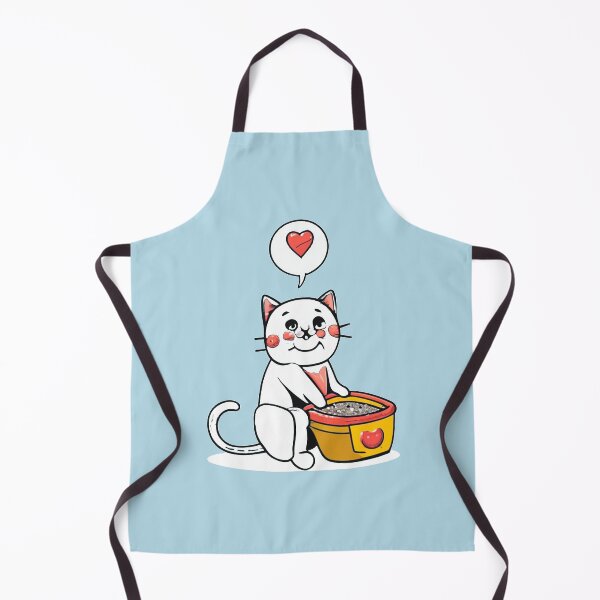 Item preview, cute and smiley black cat sitting in its cat litter box designed and sold by The Knick Knack Nook.