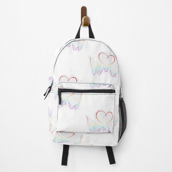 Item preview, Rainbow love heart with intertwined pinkies designed and sold by adesignworld.
