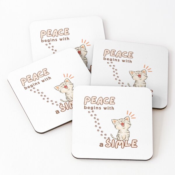 Item preview, Begins with a Smile, Brown Cat's pawprints designed and sold by Mika2525-smile.
