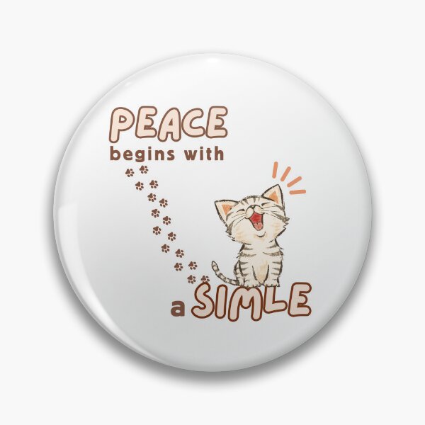 Item preview, Begins with a Smile, Brown Cat's pawprints designed and sold by Mika2525-smile.
