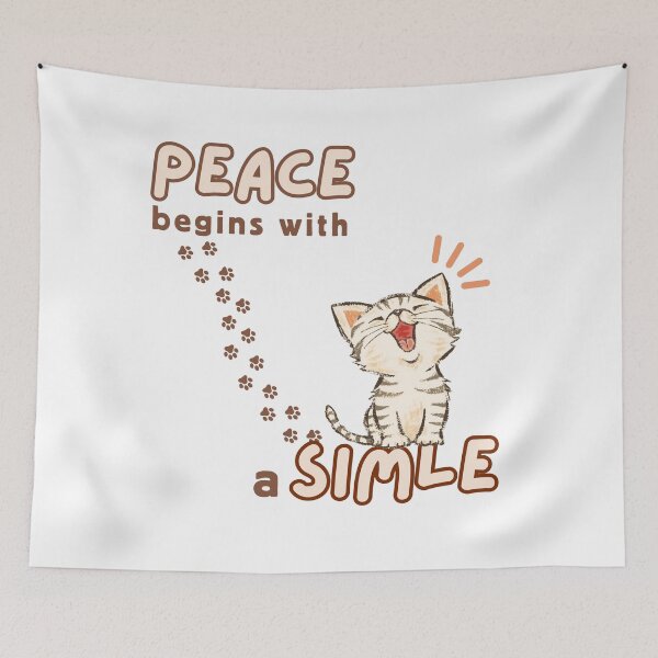 Item preview, Begins with a Smile, Brown Cat's pawprints designed and sold by Mika2525-smile.