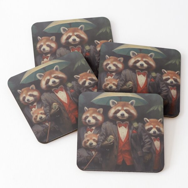 Item preview, 'Peaky Red Pandas': Squeaky, Sneaky, Syndicate designed and sold by JollyGoodMerch.