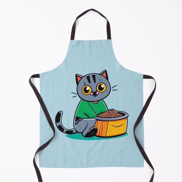 Item preview, cute and smiley gray cat sitting in its cat litter box designed and sold by The Knick Knack Nook.