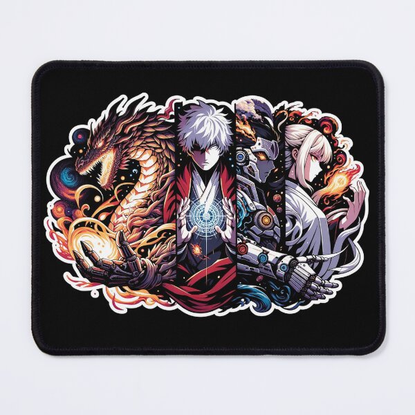 Item preview, Mystical Trio: Dragon, Warrior & Cyborg Maiden designed and sold by starpushers.