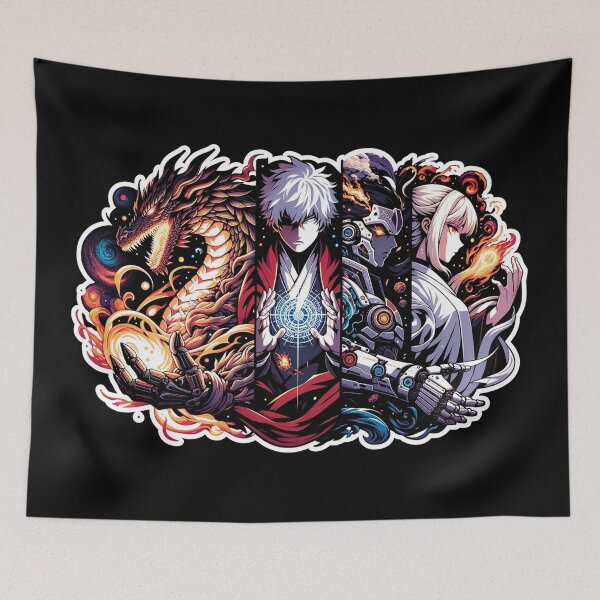 Item preview, Mystical Trio: Dragon, Warrior & Cyborg Maiden designed and sold by starpushers.