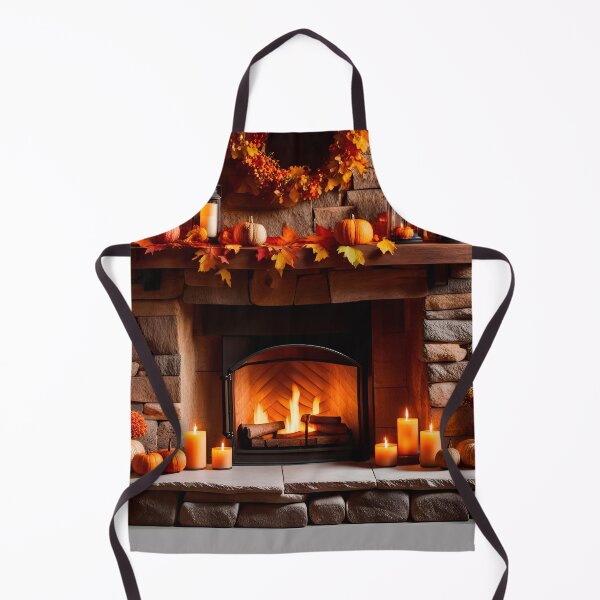 Item preview, Cosy autumn fireplace, Cozy fall fireplace designed and sold by DreamlifeBackgrounds.