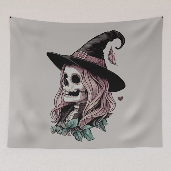 Item preview, Skull Witch: Neo-Gothic Illustration of Occult, Spooky, and Natural Beauty designed and sold by Wicc-a.