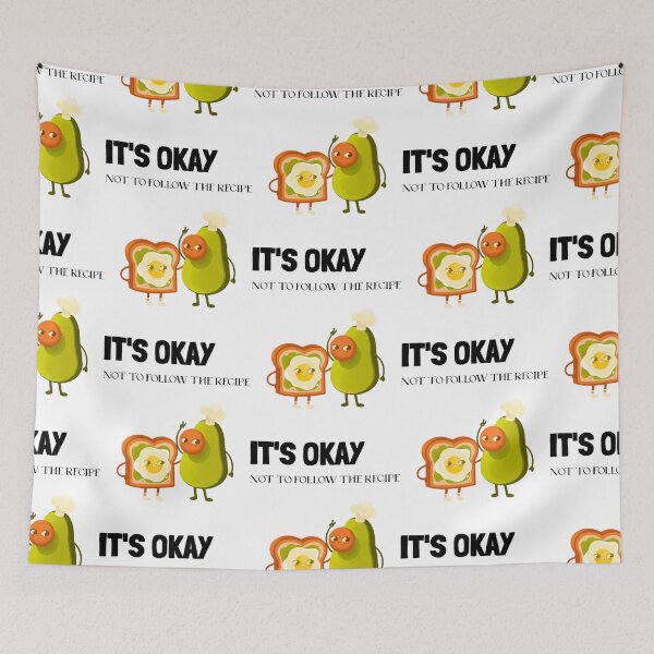 Item preview, It_s Okay not to follow the recipe, funny food cooking quote, ORIGINAL Willow Days designed and sold by Rielburci.