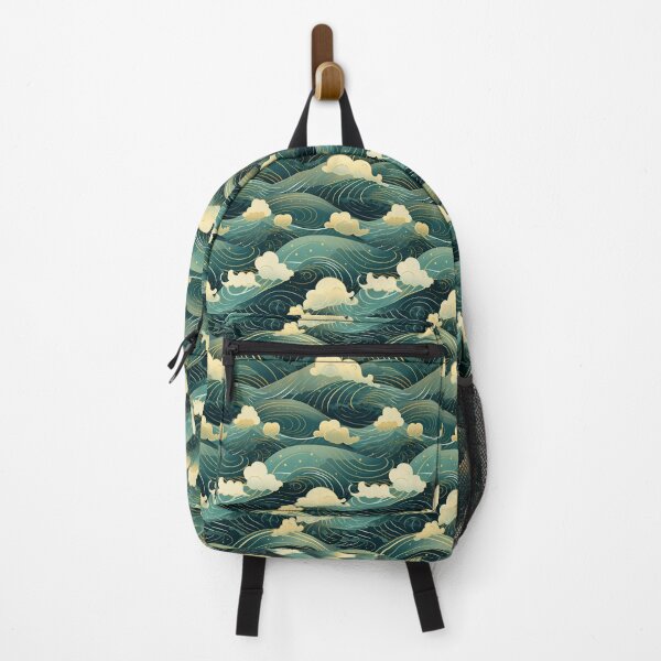Item preview, Golden Tides: Teal Ocean Waves designed and sold by noxpheron.