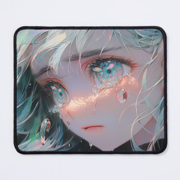Item preview, Sad Crying Pastel Blue Anime Girl designed and sold by bubblegoth.