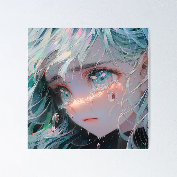 Sad anime girl Poster for Sale by xyvril