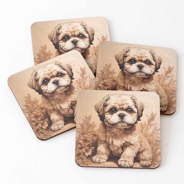 Item preview, Shih Tzu: The Endearing Spirit of Wood (Pyro Pets Art - 032) designed and sold by pyropetsart.