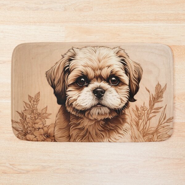 Item preview, Shih Tzu: The Endearing Spirit of Wood (Pyro Pets Art - 032) designed and sold by pyropetsart.