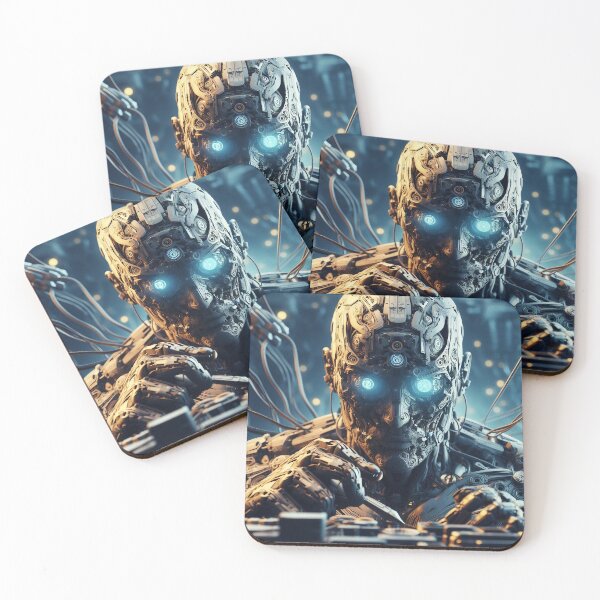 Item preview, Synthetic Symphony: Cybernetic Man in a Futuristic Realm designed and sold by AI-Agent-Zero.